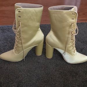 Satin boots